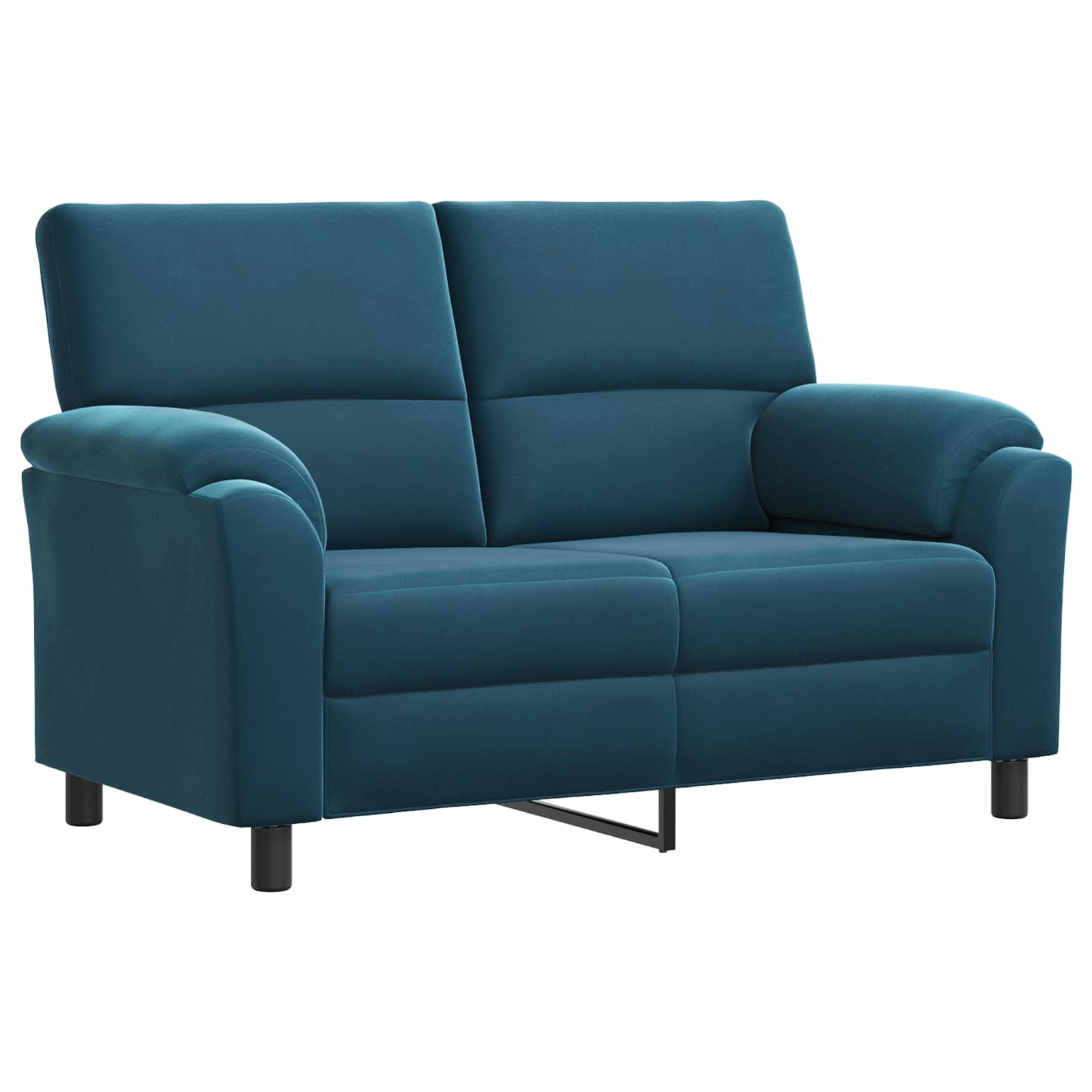 Bankstel 2 pcs Blauw fluweel