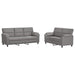 Bankstel 2 pcs Lichtgrijs fluweel