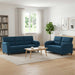 Bankstel 2 pcs Blauw fluweel