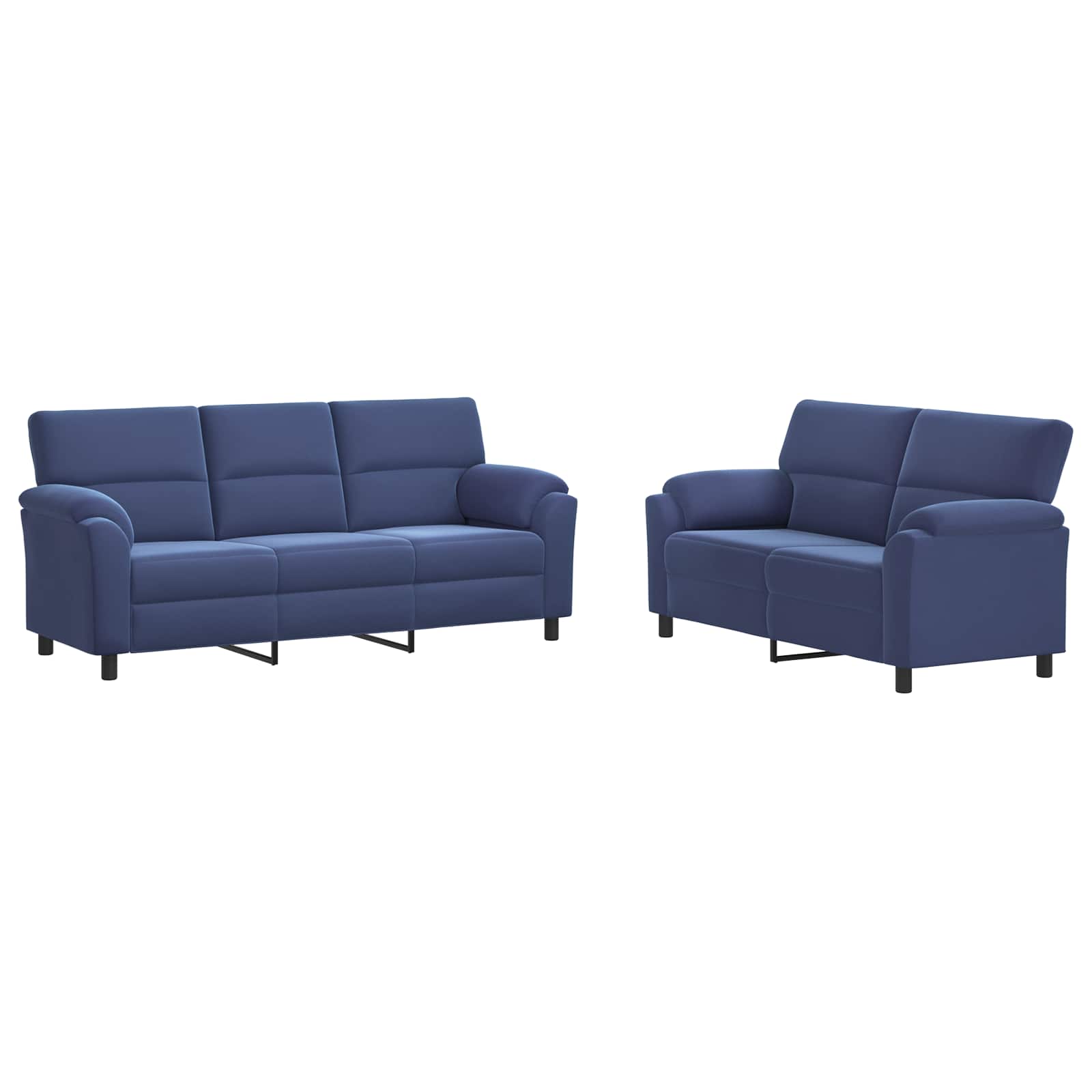 Bankstel 2 pcs Politieblauw fluweel