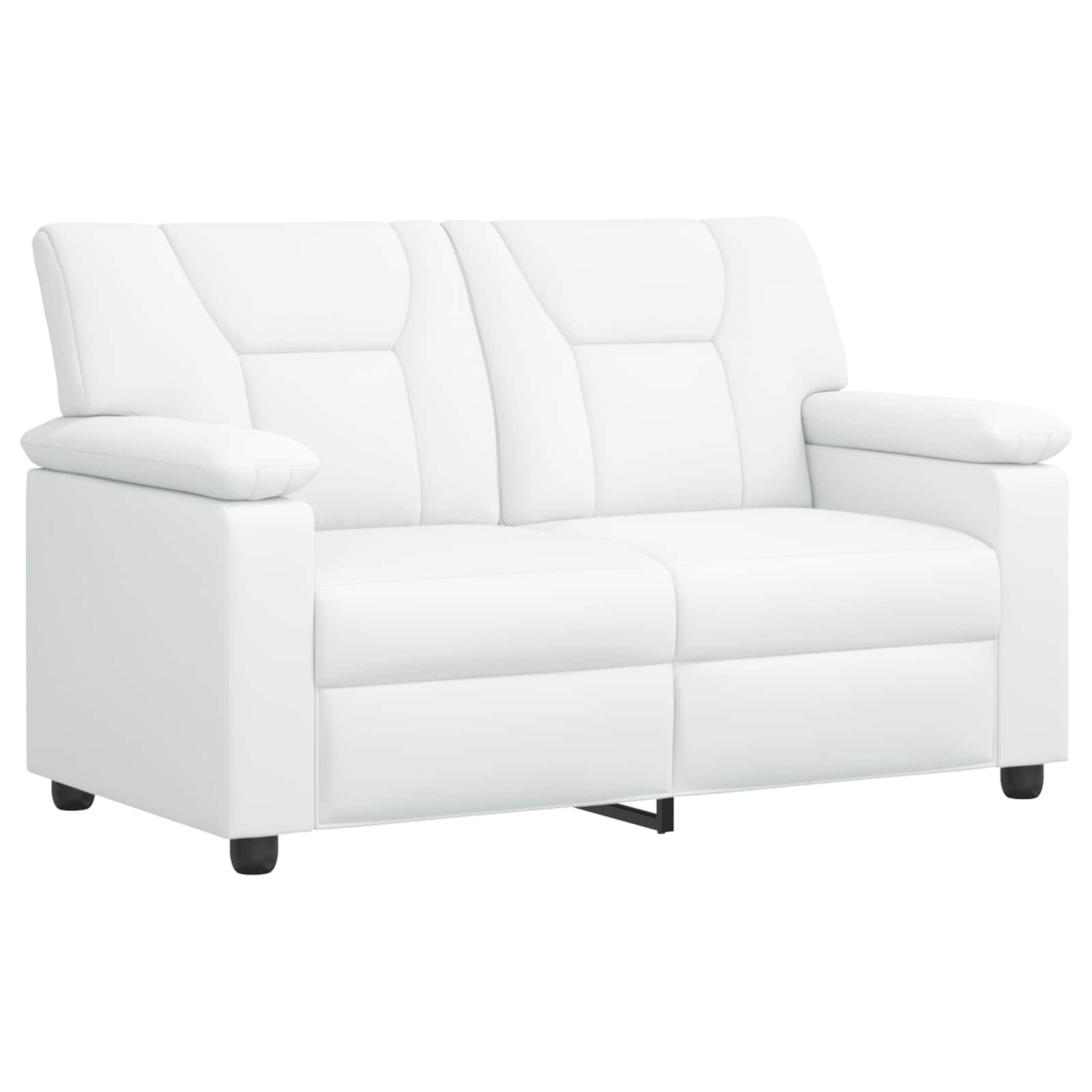 Bankstel 2 pcs Wit Kunstleer