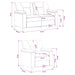 Bankstel 2 pcs Wit Kunstleer