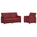Bankstel 2 pcs Wijnrood Kunstleer