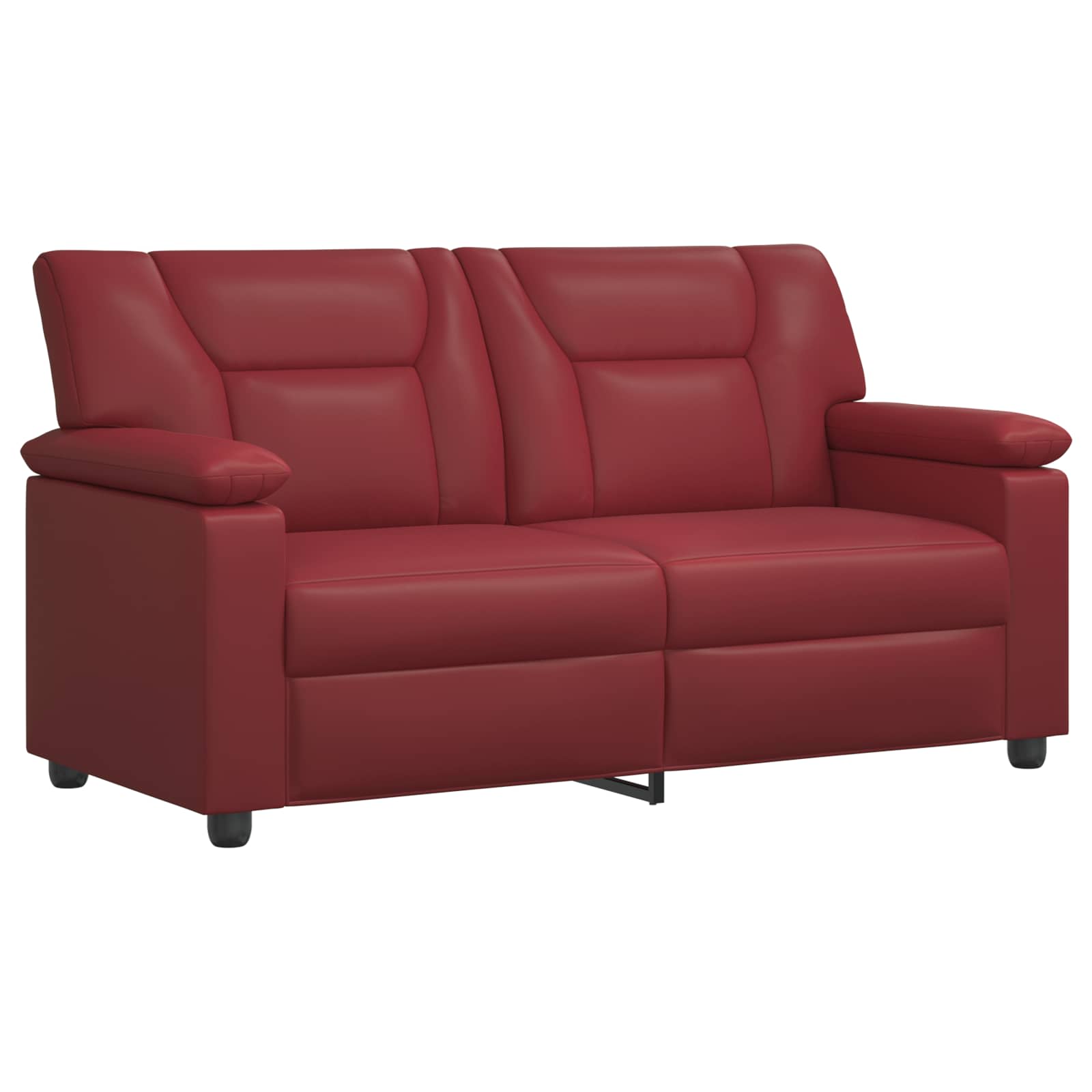 Bankstel 2 pcs Wijnrood Kunstleer