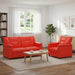 Bankstel 2 pcs Rood Kunstleer