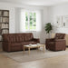 Bankstel 2 pcs Bruin Kunstleer
