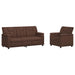 Bankstel 2 pcs Bruin Kunstleer