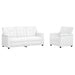 Bankstel 2 pcs Wit Kunstleer