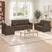 Bankstel 3 pcs Grijs Kunstleer