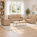 Bankstel 3 pcs Cappuccino Kunstleer
