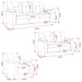 Bankstel 3 pcs Cappuccino Kunstleer