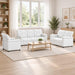 Bankstel 3 pcs Wit Kunstleer