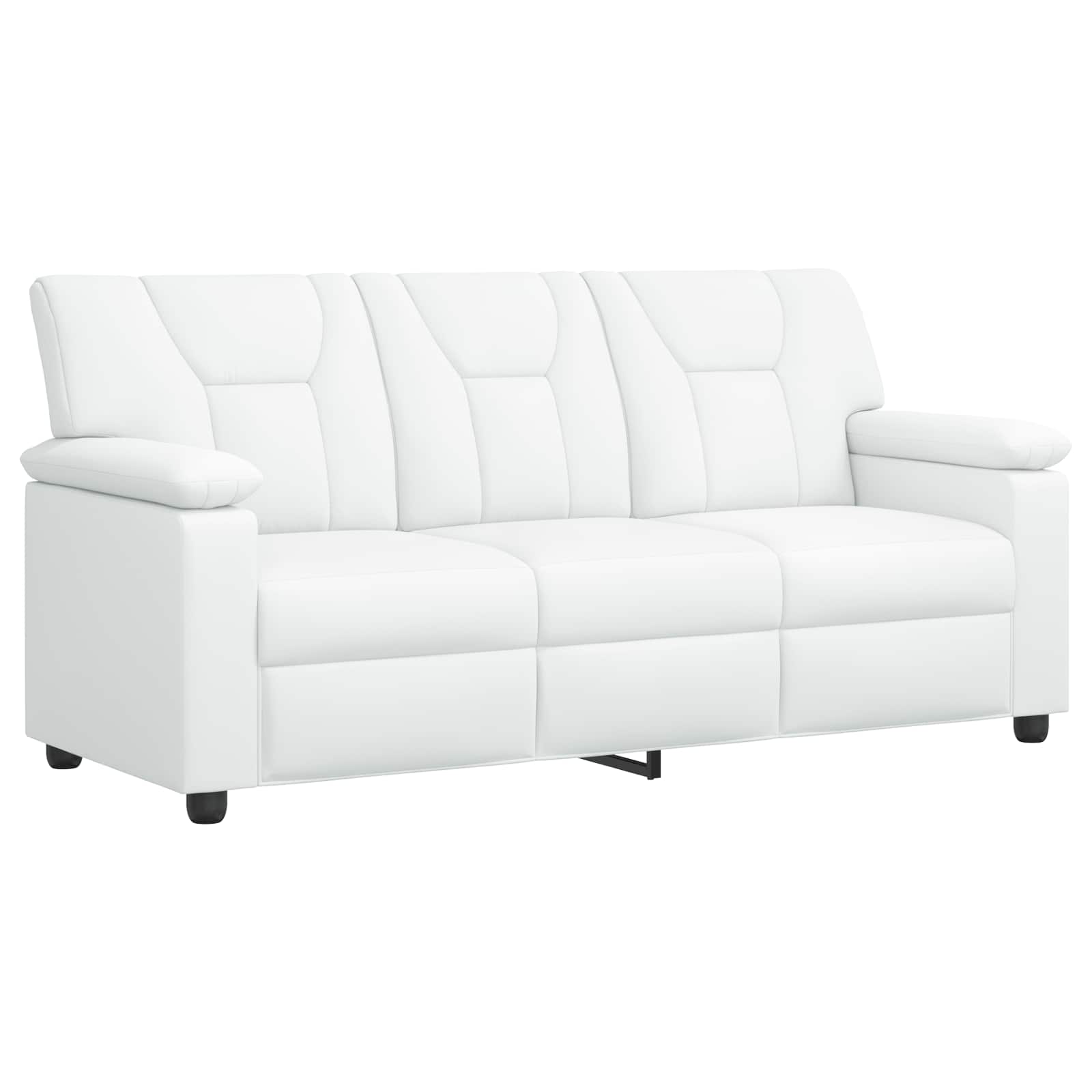 Bankstel 3 pcs Wit Kunstleer