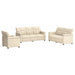 Bankstel 3 pcs Crèmekleurig Kunstleer