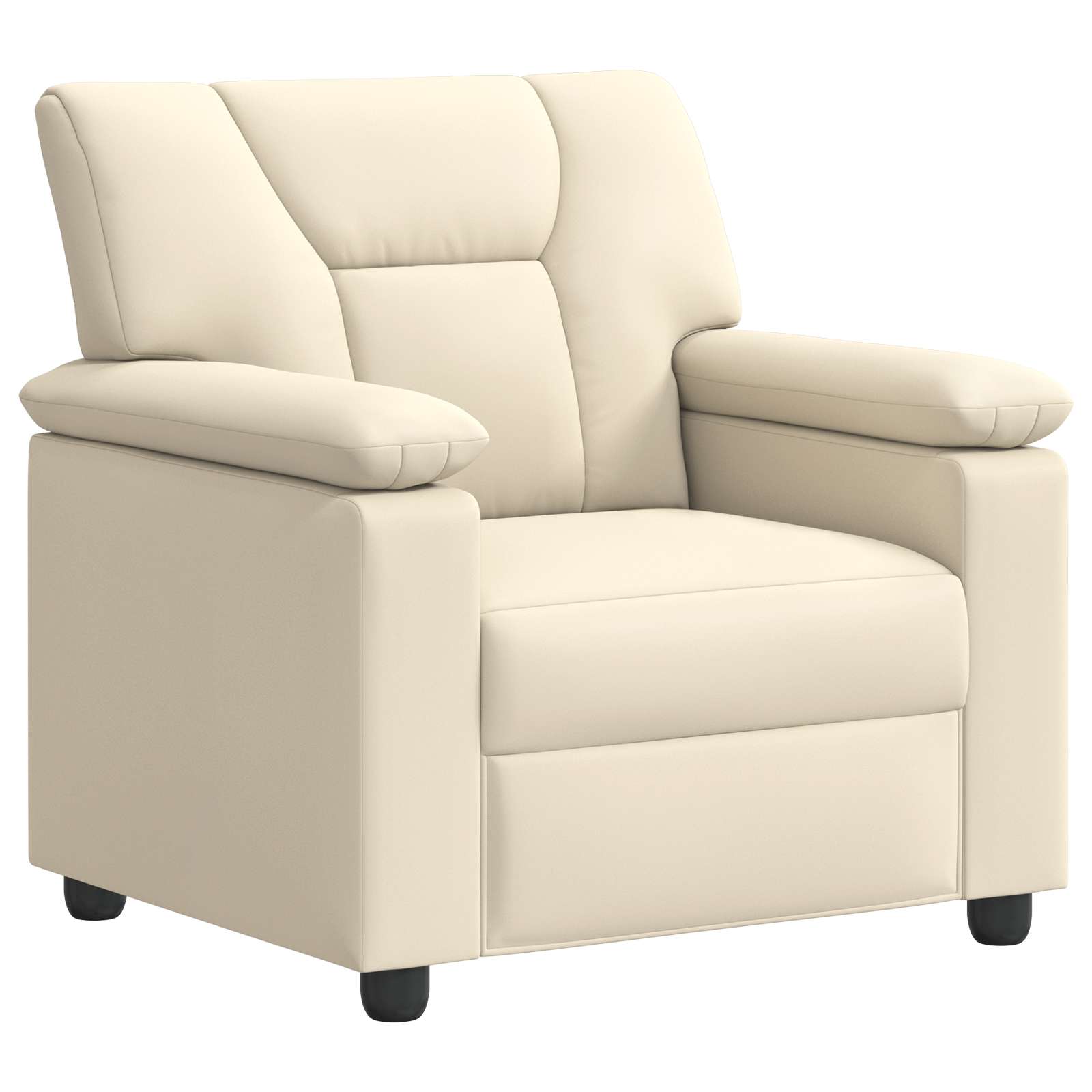 Bankstel 3 pcs Crèmekleurig Kunstleer