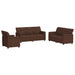 Bankstel 3 pcs Bruin Kunstleer