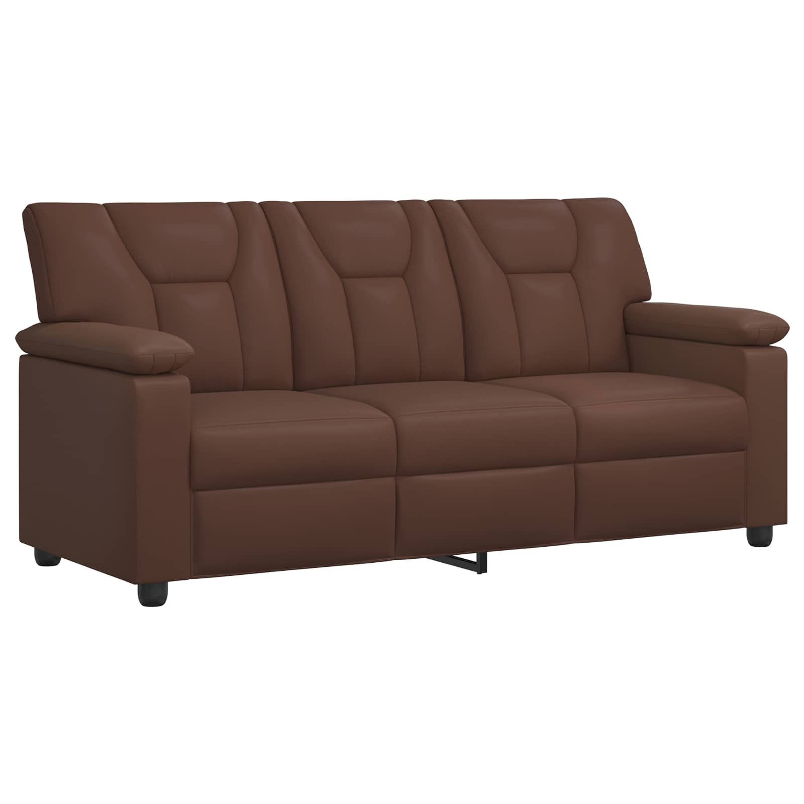 Bankstel 3 pcs Bruin Kunstleer