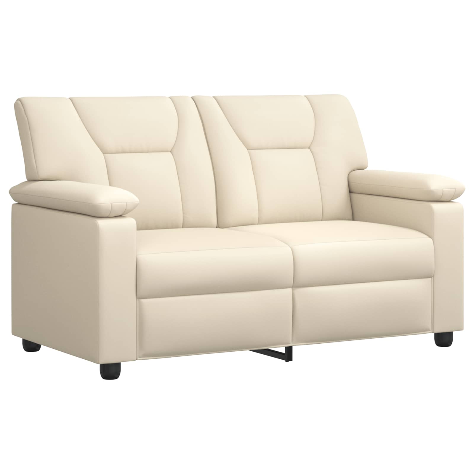 Bankstel 2 pcs Crèmekleurig Kunstleer