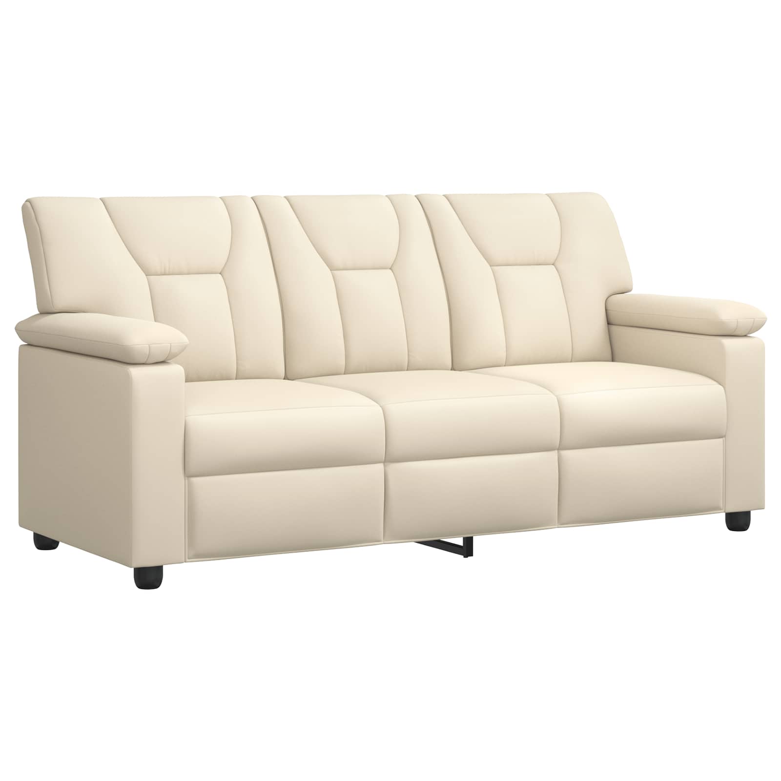 Bankstel 2 pcs Crèmekleurig Kunstleer