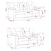 Bankstel 2 pcs Crèmekleurig Kunstleer