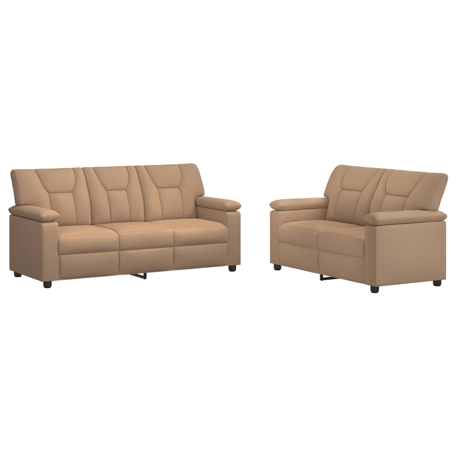 Bankstel 2 pcs Cappuccino Kunstleer