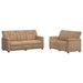 Bankstel 2 pcs Cappuccino Kunstleer