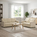 Bankstel 2 pcs Crèmekleurig Kunstleer