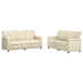 Bankstel 2 pcs Crèmekleurig Kunstleer