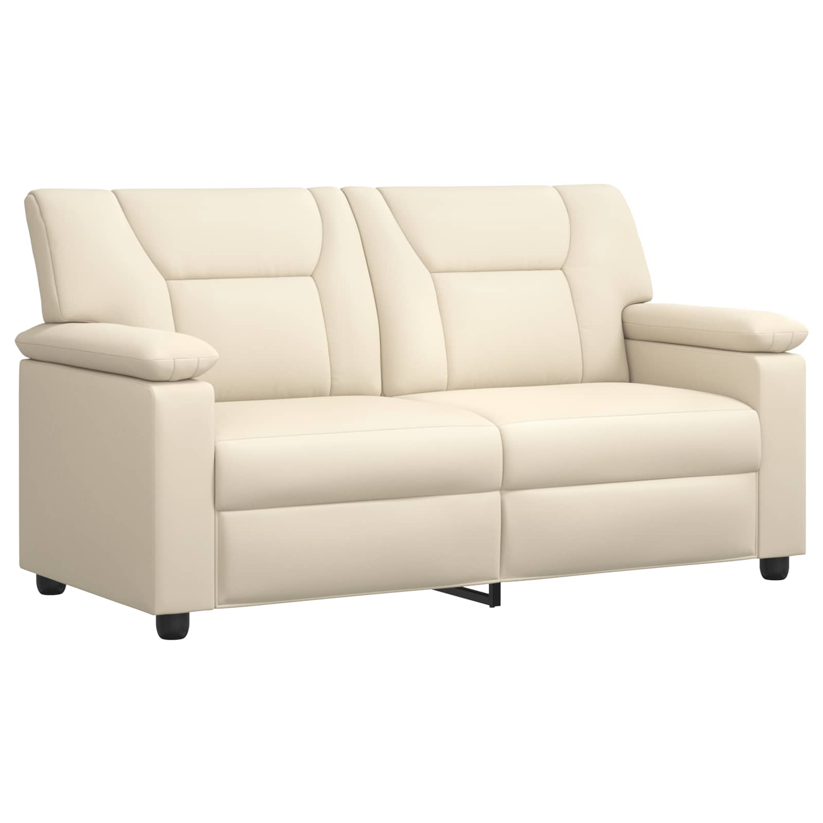 Bankstel 2 pcs Crèmekleurig Kunstleer