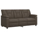 Bankstel 2 pcs Grijs Kunstleer