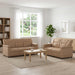 Bankstel 2 pcs Cappuccino Kunstleer