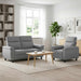 Bankstel 2 pcs Lichtgrijs Stof