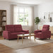 Bankstel 2 pcs Wijnrood Stof