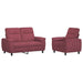 Bankstel 2 pcs Wijnrood Stof