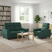 Bankstel 2 pcs Donkergroen Stof