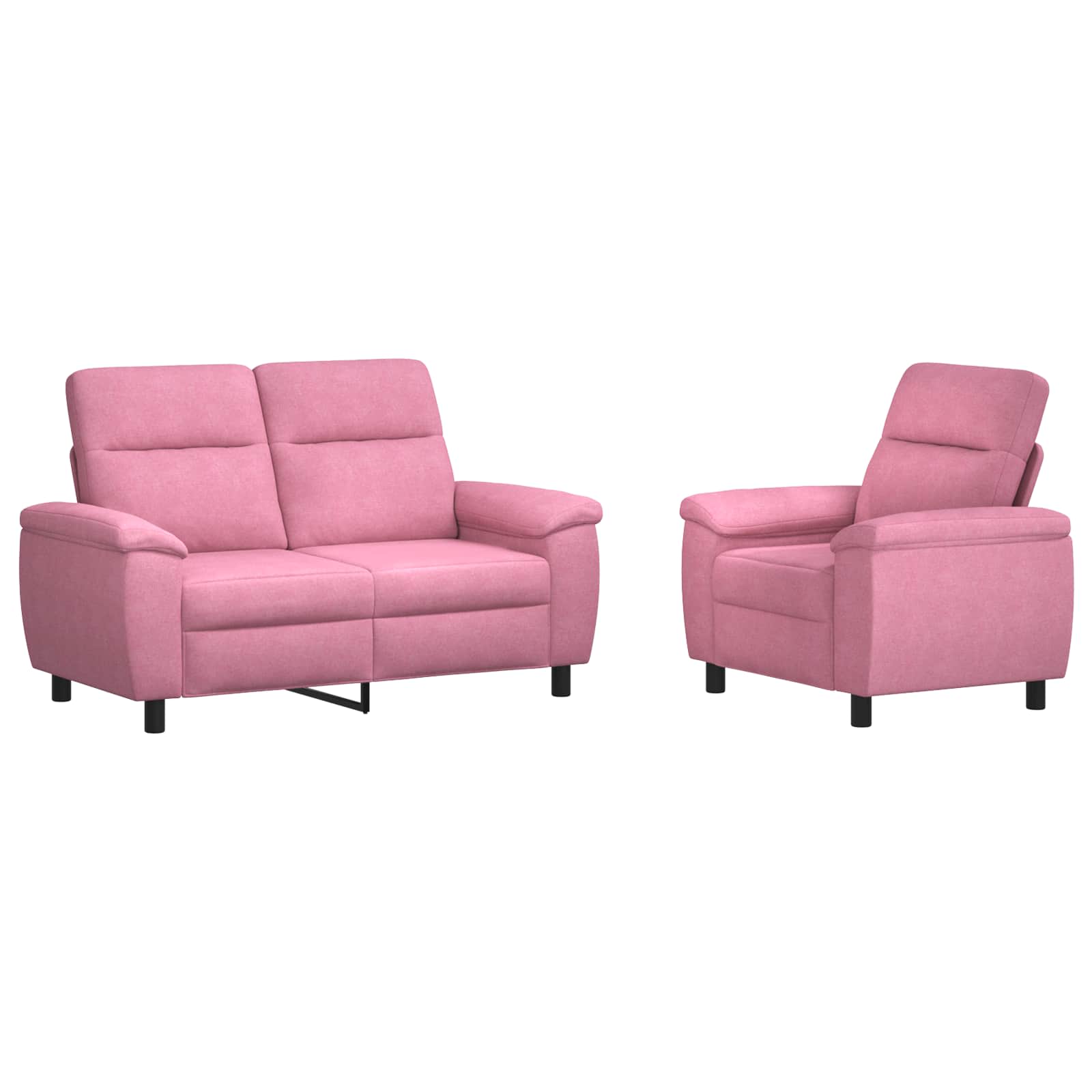 Bankstel 2 pcs Roze Stof