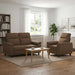 Bankstel 2 pcs Bruin Stof