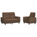 Bankstel 2 pcs Bruin Stof
