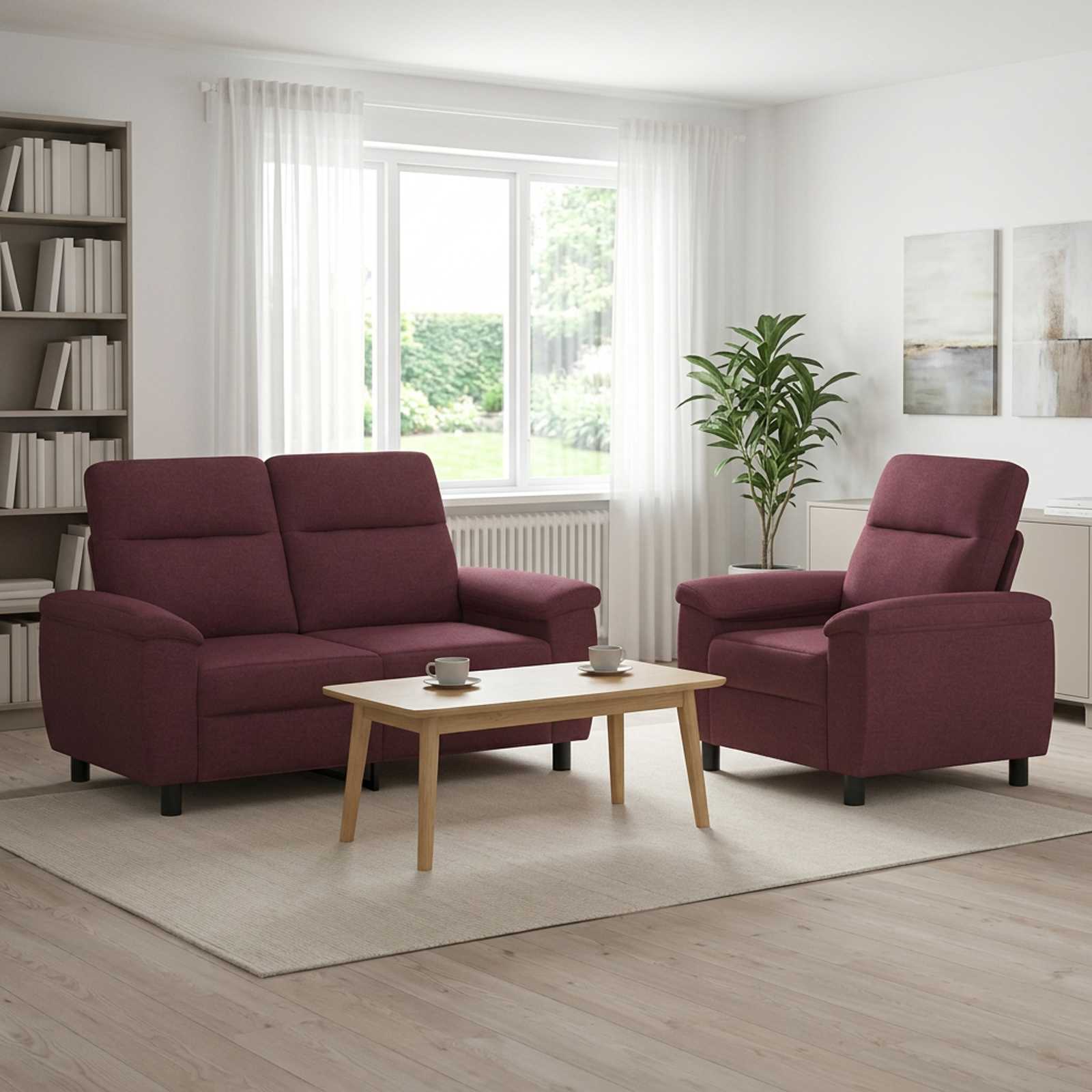 Bankstel 2 pcs Paars Stof