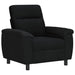 Bankstel 2 pcs Zwart Stof