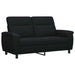 Bankstel 2 pcs Zwart Stof