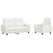 Bankstel 2 pcs Wit Stof