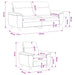 Bankstel 2 pcs Wit Stof