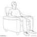 Bankstel 2 st Bruin Nep Suede Leer