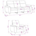 Bankstel 2 st Bruin Nep Suede Leer