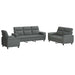 Bankstel 3 pcs Donkergrijs Stof
