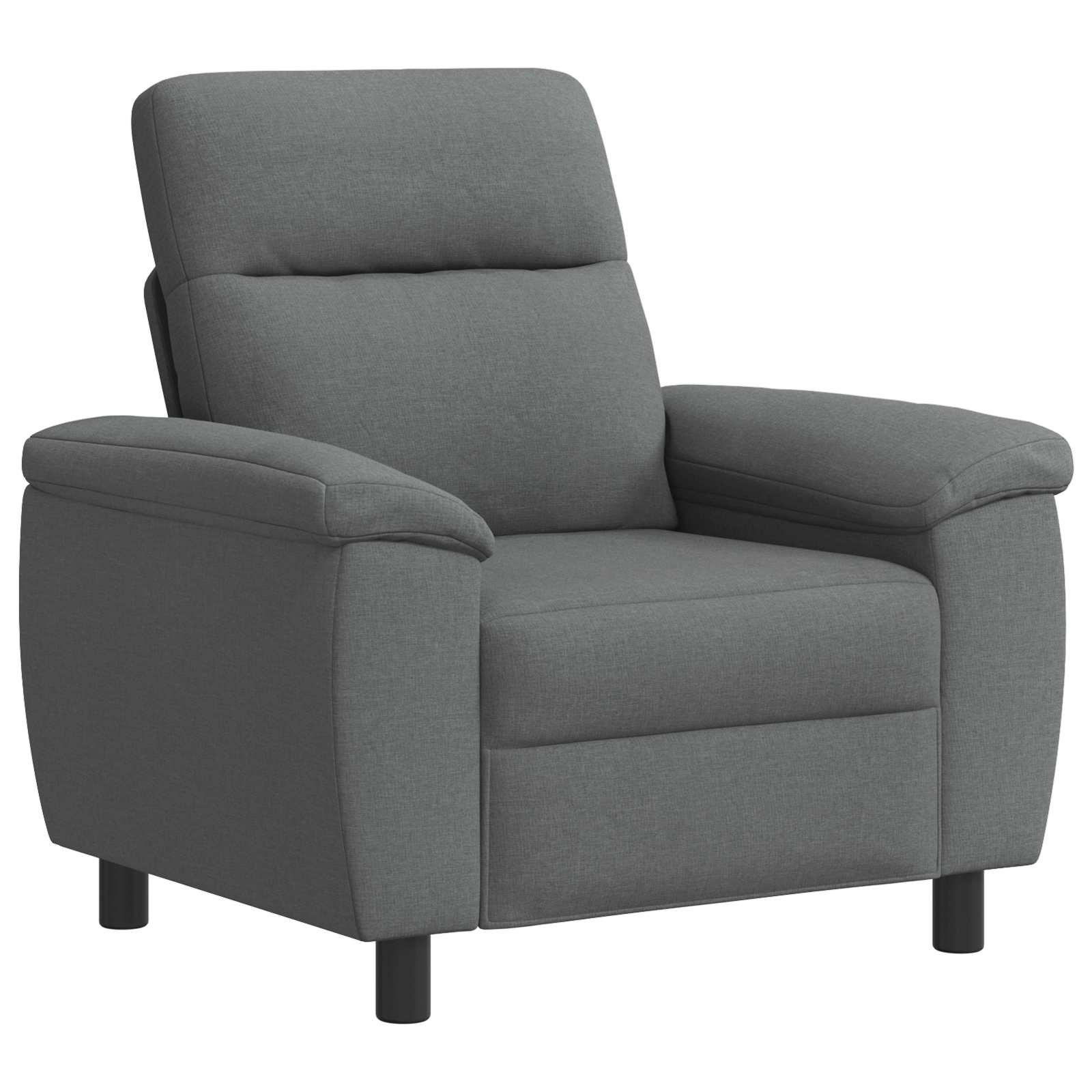 Bankstel 3 pcs Donkergrijs Stof