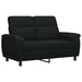 Bankstel 3 pcs Zwart Stof