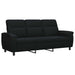 Bankstel 3 pcs Zwart Stof