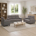 Bankstel 3 pcs Taupe Stof